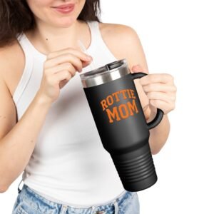 Rottie Mom Insulated Travel Mug, 40oz