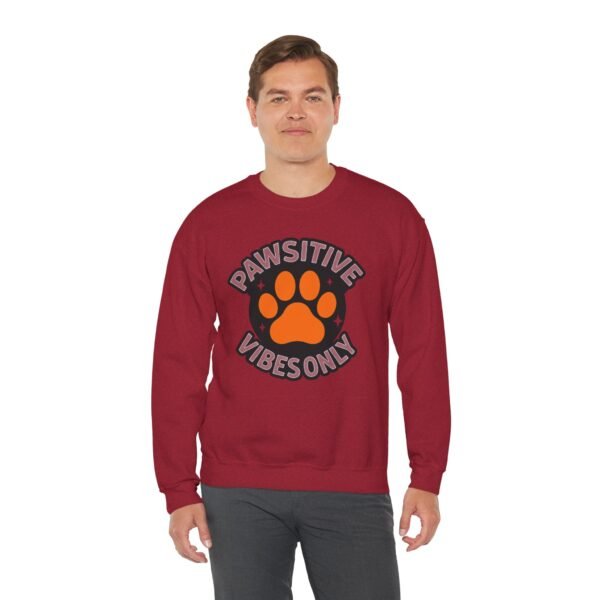 Pawsitive Vibes Only Circle with Paw Sweatshirt