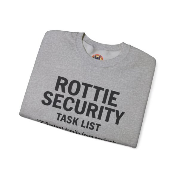 Rottie Security™ "Funny Task List" Light Color Crewneck Sweatshirt
