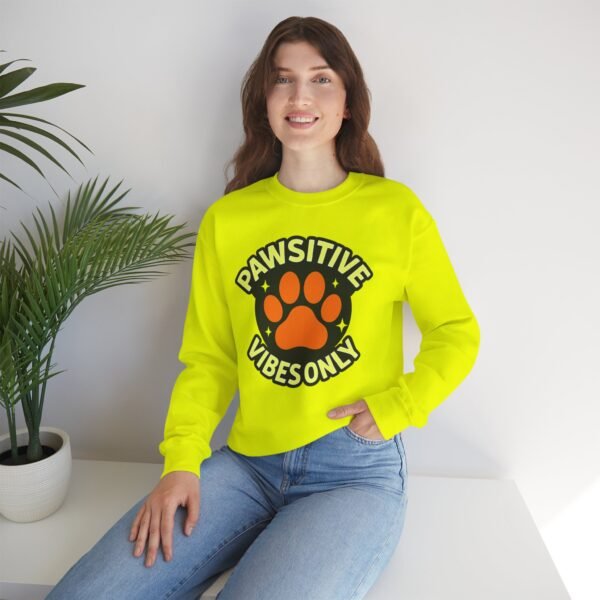 Pawsitive Vibes Only Circle with Paw Sweatshirt