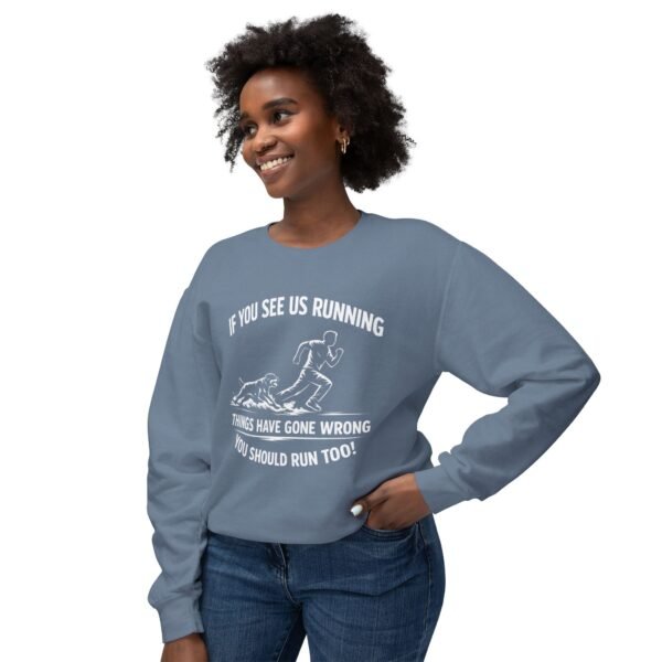 10226517622862701222_2048.jpeg If You See Us Running Crewneck - Funny Running Sweatshirt DKC