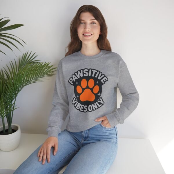Pawsitive Vibes Only Circle with Paw Sweatshirt
