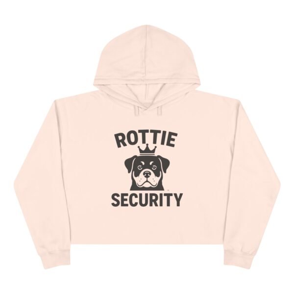 1088852241115683527_2048-1.jpeg Rottie Security Cropped Hoodie — Cute Rottweiler Guardian Graphic