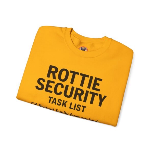 Rottie Security™ "Funny Task List" Light Color Crewneck Sweatshirt