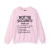 Rottie Security™ "Funny Task List" Light Color Crewneck Sweatshirt
