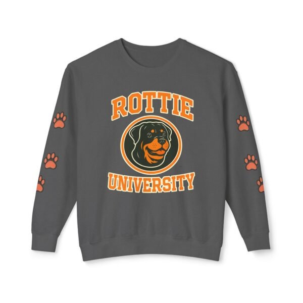 11028519103503076143_2048.jpeg Rottie University Crewneck Sweatshirt With Paws