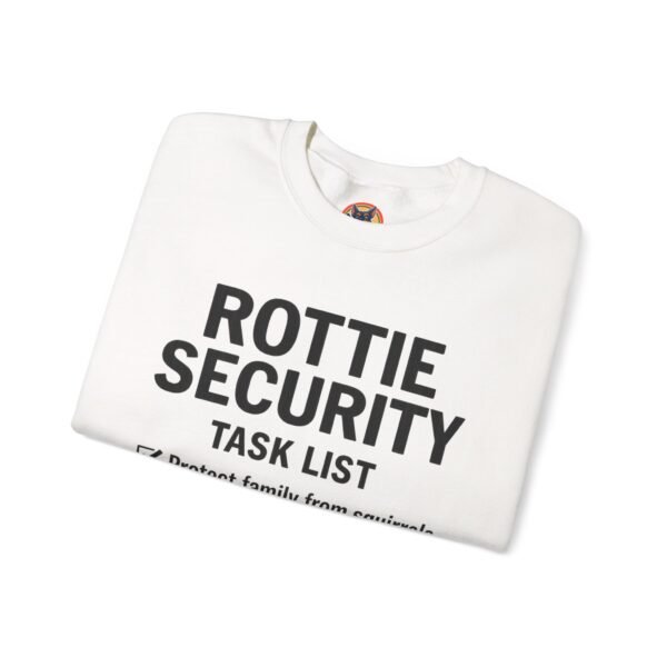 Rottie Security™ "Funny Task List" Light Color Crewneck Sweatshirt