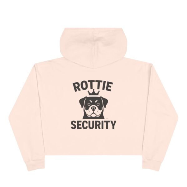 11708290594305827690_2048-1.jpeg Rottie Security Cropped Hoodie — Cute Rottweiler Guardian Graphic
