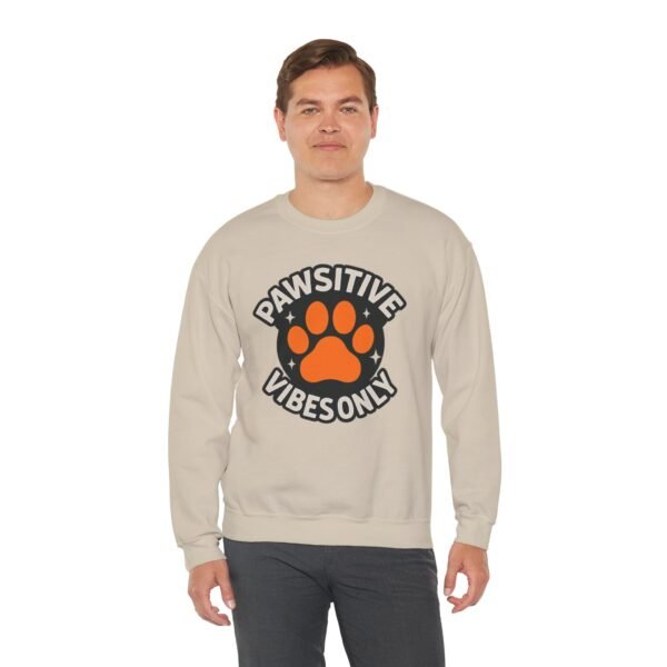Pawsitive Vibes Only Circle with Paw Sweatshirt