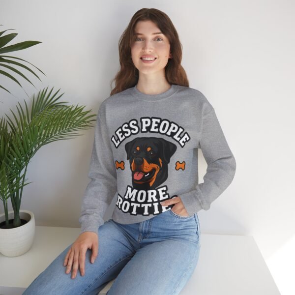 Less People More Rotties Sweatshirt — Rottweiler Dog Lover Crewneck
