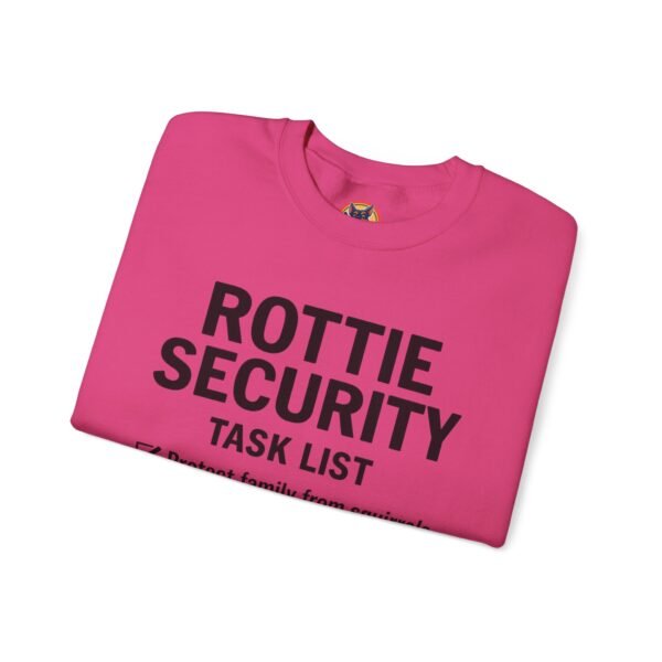 Rottie Security™ "Funny Task List" Light Color Crewneck Sweatshirt