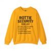 Rottie Security™ "Funny Task List" Light Color Crewneck Sweatshirt