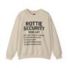 Rottie Security™ "Funny Task List" Light Color Crewneck Sweatshirt