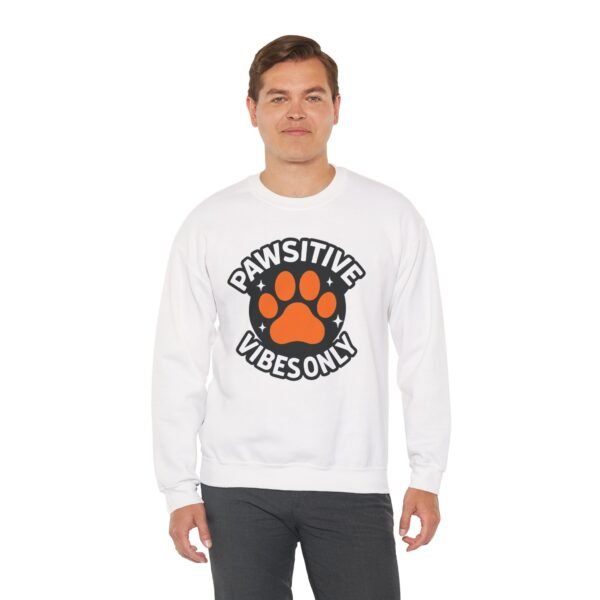 Pawsitive Vibes Only Circle with Paw Sweatshirt