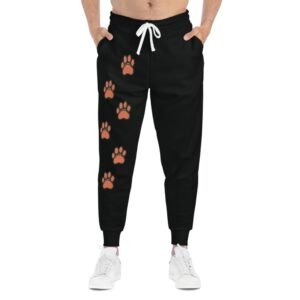 dog-lover-paw-print-athletic-joggers-black-cozy-sweatpants-right-leg-print