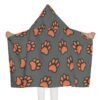 13995549161127686310_2048.jpeg Paw Print Youth Hooded Towel — Cute Cuddly Kids' Hooded Bath Towel