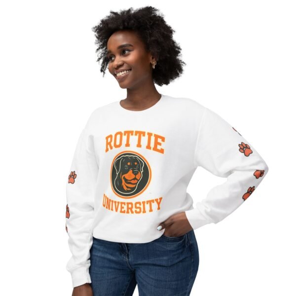 1400003159044691517_2048.jpeg Rottie University Crewneck Sweatshirt With Paws