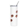 14418769763997205304_2048_custom.jpeg 20oz Stainless Tumbler with Orange Paw Print Pattern — Insulated Pet Lover Travel Cup
