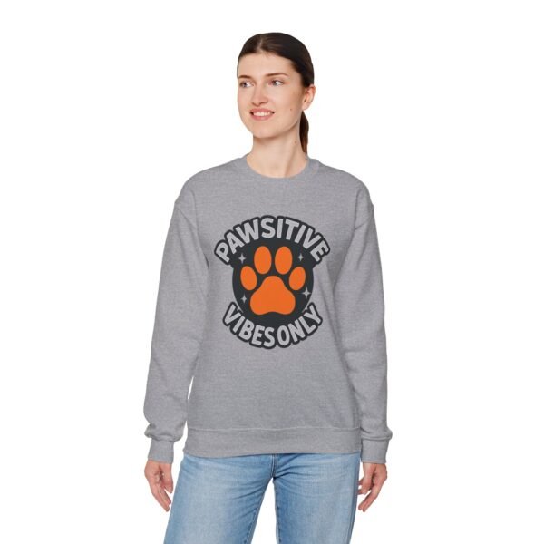 Pawsitive Vibes Only Circle with Paw Sweatshirt