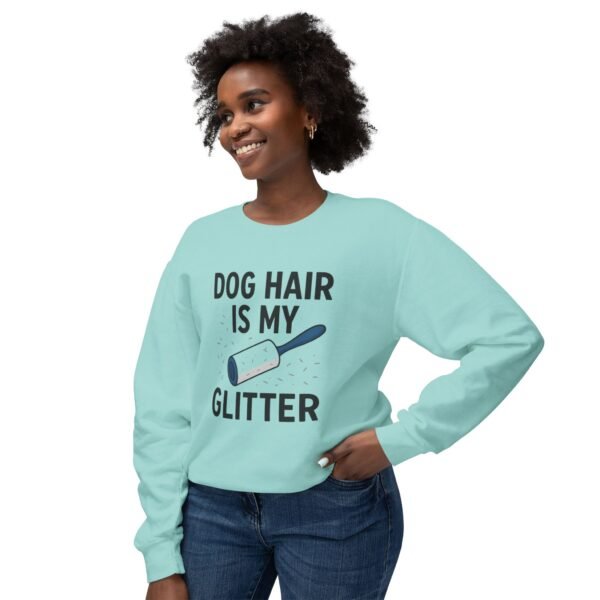 Dog Hair Is My Glitter Sweatshirt — Funny Pet Lover Crewneck