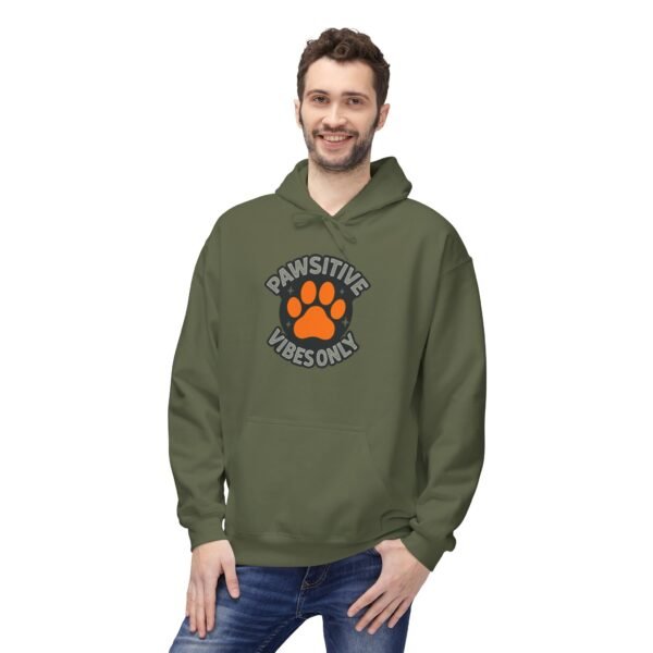 14867791657255169866_2048.jpeg Pawsitive Vibes Only Hoodie — Cute Circle Paw Print Animal Lover Sweatshirt