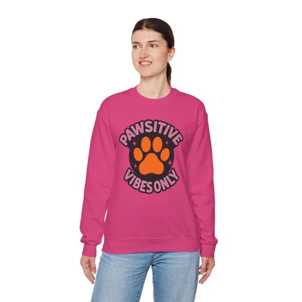 Pawsitive Vibes Only Circle with Paw Sweatshirt