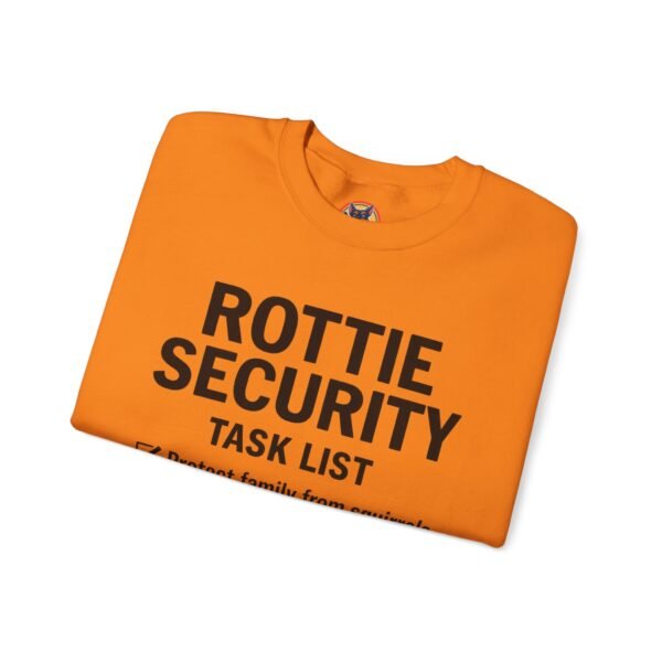 Rottie Security™ "Funny Task List" Light Color Crewneck Sweatshirt