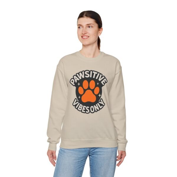 Pawsitive Vibes Only Circle with Paw Sweatshirt