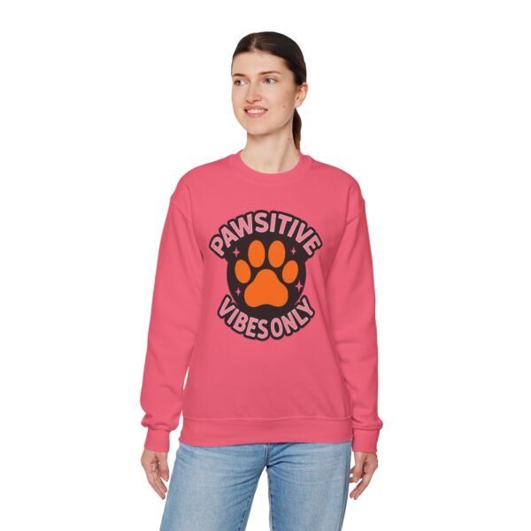 Pawsitive Vibes Only Circle with Paw Sweatshirt