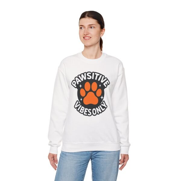 Pawsitive Vibes Only Circle with Paw Sweatshirt