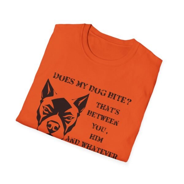 16142340340577000060_2048.jpeg Does My Dog Bite Softstyle T-Shirt