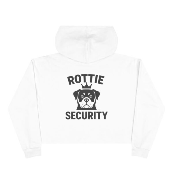16518535250260512362_2048-1.jpeg Rottie Security Cropped Hoodie — Cute Rottweiler Guardian Graphic