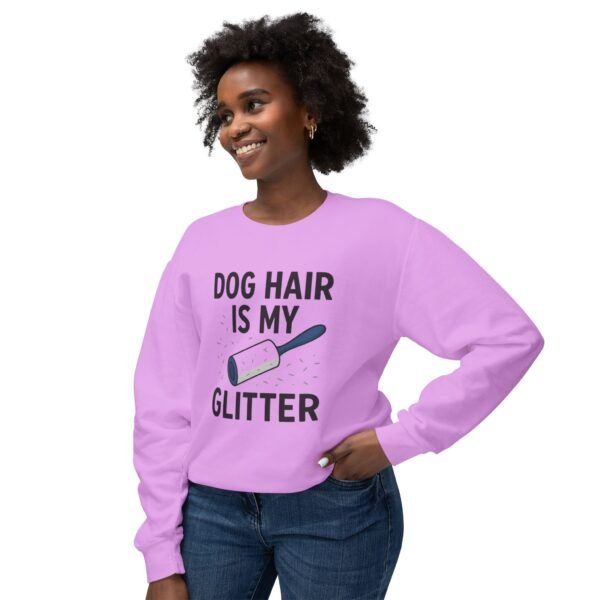 Dog Hair Is My Glitter Sweatshirt — Funny Pet Lover Crewneck