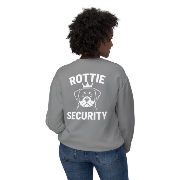 1662473202884572353_2048.jpeg Rottie Security Sweatshirt — Rottweiler Dog Crewneck White Print