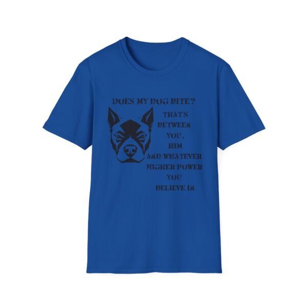 17413209389234894688_2048.jpeg Does My Dog Bite Softstyle T-Shirt