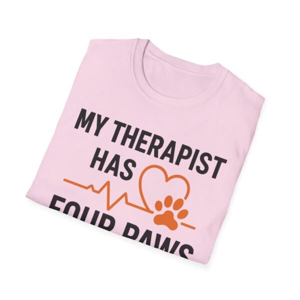 17686078723000759940_2048.jpeg My Therapist Has Four Paws T-Shirt — Funny Dog/Cat Lover Tee