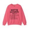 Rottie Security™ "Funny Task List" Light Color Crewneck Sweatshirt