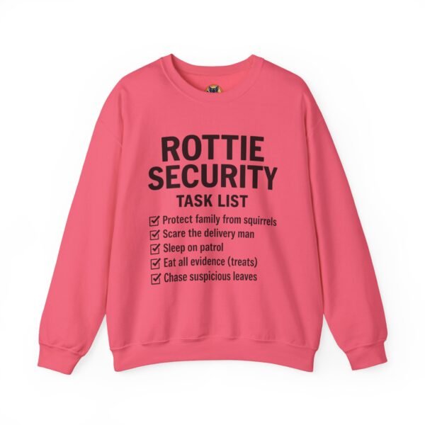 Rottie Security™ "Funny Task List" Light Color Crewneck Sweatshirt