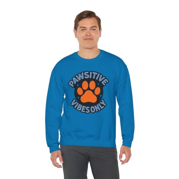 Pawsitive Vibes Only Circle with Paw Sweatshirt
