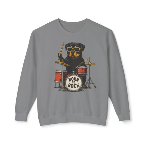 1845549740752454225_2048.jpeg Rottie Born to Rock Sweatshirt