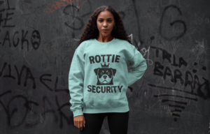 Rottie Security Unisex Lightweight Crewneck Sweatshirt