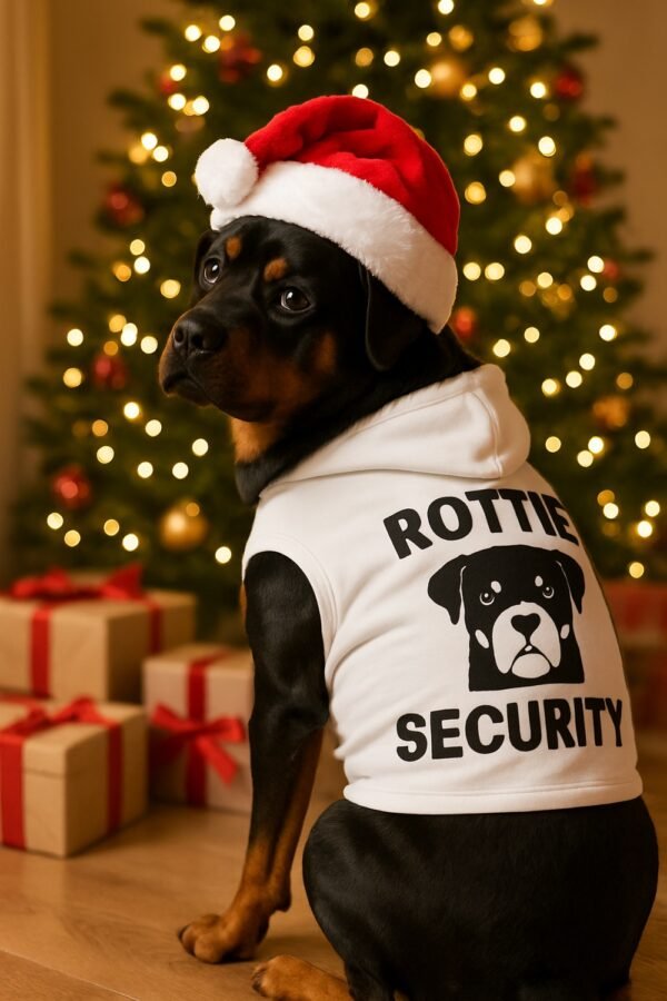 20251118220810-1f0c4cb1-200a-65b6-b618-fa20cf4bc6e6.jpg Rottie Security Pet Hoodie - Rottweiler Lover Tee for Dog Mom and Dad