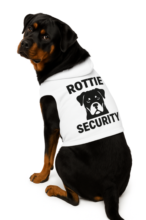 20251118220837-1f0c4cb2-1a5a-68cc-81c8-825af9d5fa6c.png Rottie Security Pet Hoodie - Rottweiler Lover Tee for Dog Mom and Dad