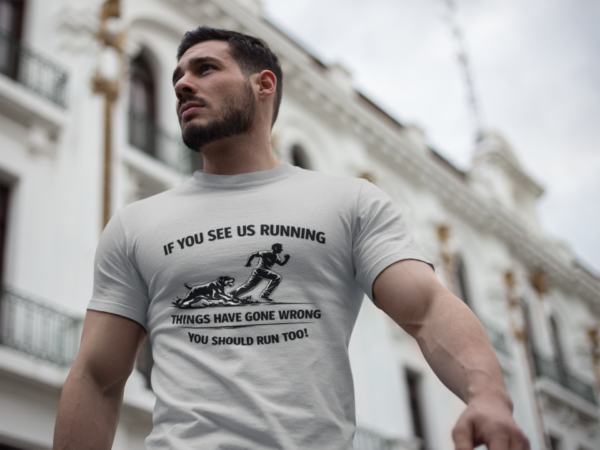 20260116181502-1f0f3074-6f7c-69f6-a84c-cabbde76a37b.png If You See Me Running - Funny Rottweiler Tee Light Colors