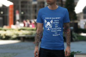 20260117054117-1f0f3672-50e8-659a-8dd9-cabbde76a37b.png Funny "Does My Dog Bite?" T-Shirt — Humor Pet Lover Tee