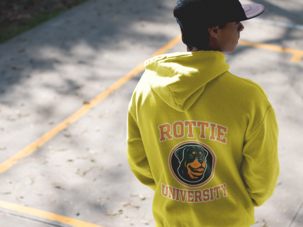 20260117072403-1f0f3757-fef9-6770-bb47-a6b5fd999c0b.png Rottie University™ Rottweiler Mascot Zip Hoodie NP — Full‑Zip Jacket