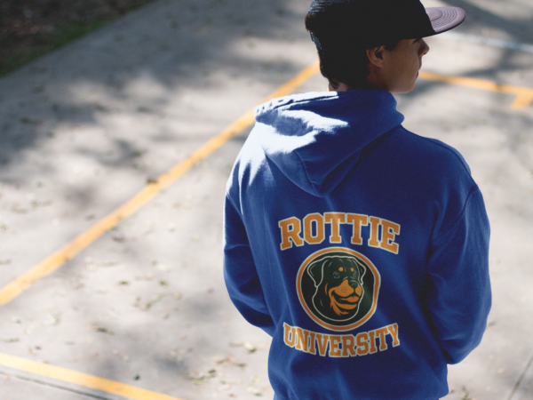 20260117072403-1f0f3757-ff38-666e-91c1-cabbde76a37b.png Rottie University™ Rottweiler Mascot Zip Hoodie NP — Full‑Zip Jacket
