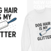 20260118092223-1f0f44f3-2a2d-6150-9f34-c2960b096122.png Dog Hair Is My Glitter Long Sleeve Tee — Funny Rottie Shirt for Dog Lovers