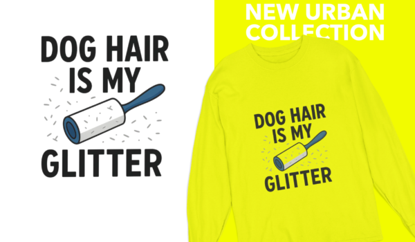 20260118092225-1f0f44f3-3731-6acc-940f-168263c2919c.png Dog Hair Is My Glitter Long Sleeve Tee — Funny Rottie Shirt for Dog Lovers