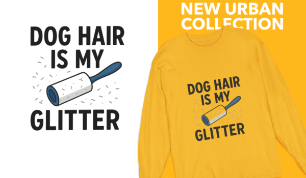 20260118092225-1f0f44f3-3984-604a-a1ce-a6b5fd999c0b.png Dog Hair Is My Glitter Long Sleeve Tee — Funny Rottie Shirt for Dog Lovers